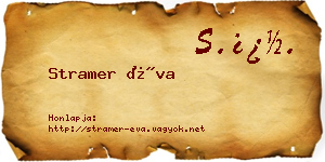 Stramer Éva névjegykártya