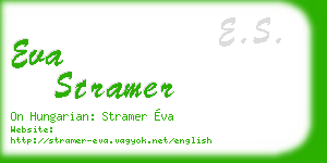 eva stramer business card