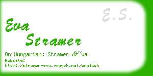 eva stramer business card
